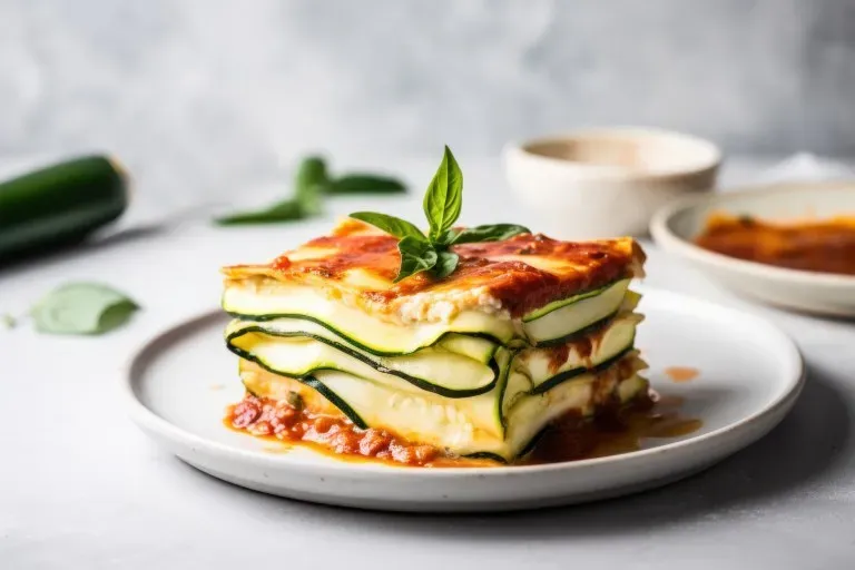 Zucchini-Lasagne mit Linsen